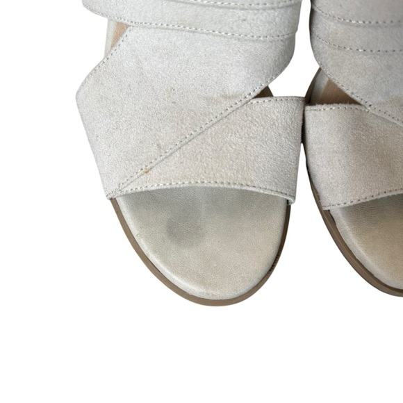 Dr. Scholl's Spellbound Sandals Women's 8M Open Toe Block Heel Taupe Slip-On - Picture 7 of 11